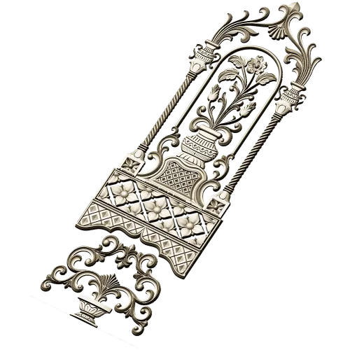 Florentine Arched Door Panel STL for CNC