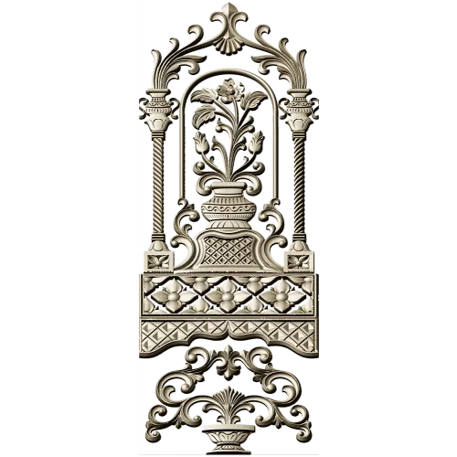 Florentine Arched Door Panel STL for CNC