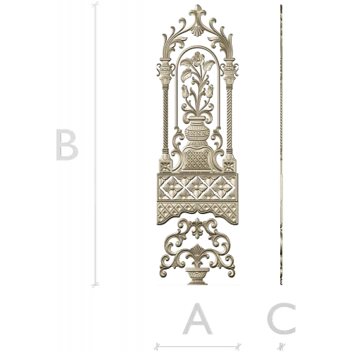 Florentine Arched Door Panel STL for CNC