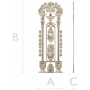 Imperial Pilaster - Baroque Door Overlay STL 3D model for CNC