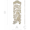 Дверная накладка "Павлинья ветвь" - 3D модель STL для ЧПУ