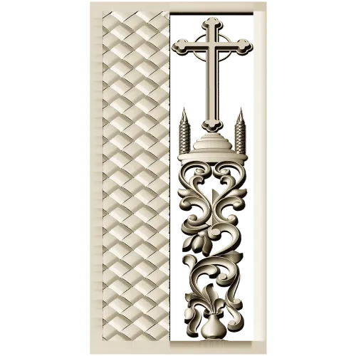 Orthodox Door Panel Relief STL for CNC