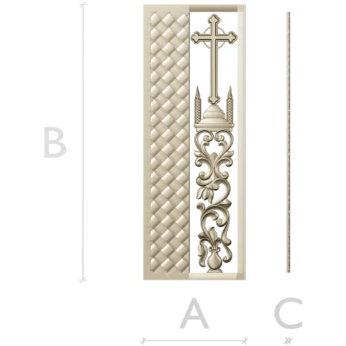 Orthodox Door Panel Relief STL for CNC