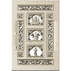 Ornamental Three-Niche Door Panel STL for CNC