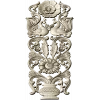 Regal Bloom - ornate vertical panel STL for CNC milling