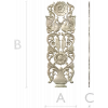 Regal Bloom - ornate vertical panel STL for CNC milling