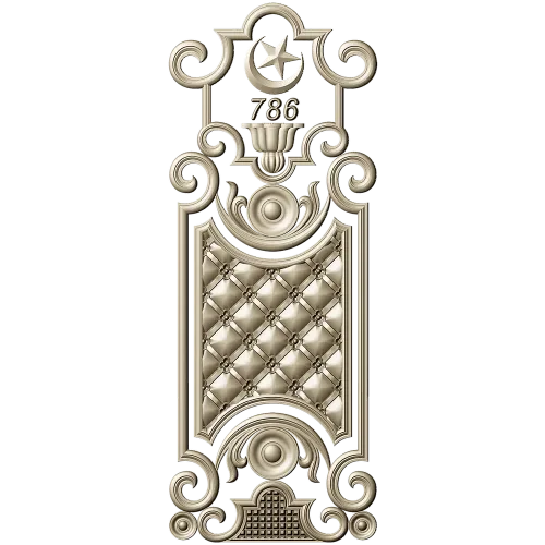 Ornate Quilted Door Panel STL
