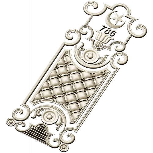 Ornate Quilted Door Panel STL