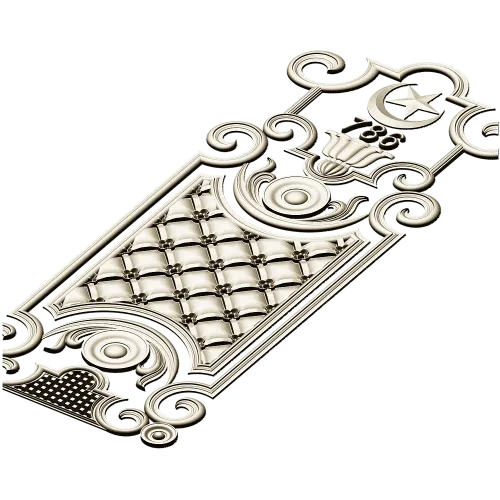 Ornate Quilted Door Panel STL