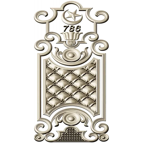 Ornate Quilted Door Panel STL