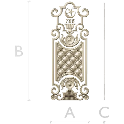 Ornate Quilted Door Panel STL