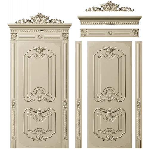 Rococo Door Panel STL for CNC Router