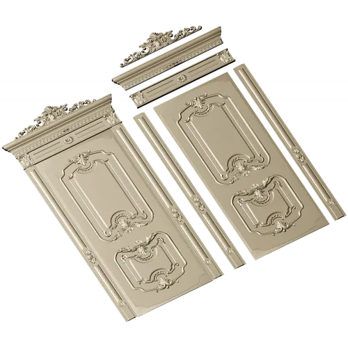 Rococo Door Panel STL for CNC Router