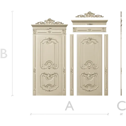 Rococo Door Panel STL for CNC Router