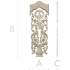 Резная дверная накладка с вазой и гроздьями - 3D модель STL для ЧПУ