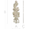 Floral Bouquet Applique STL - high-relief 3D model for CNC routers