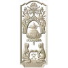 Ornamental Lotus Offering Panel - STL 3D Relief for CNC