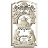 Ornamental Lotus Offering Panel - STL 3D Relief for CNC