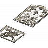 Arched Vine & Cross High-Relief STL Panel for CNC