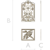 Arched Vine & Cross High-Relief STL Panel for CNC