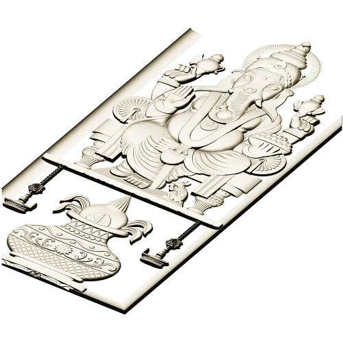 Ганеша - рельефная 3D модель для ЧПУ в формате STL
