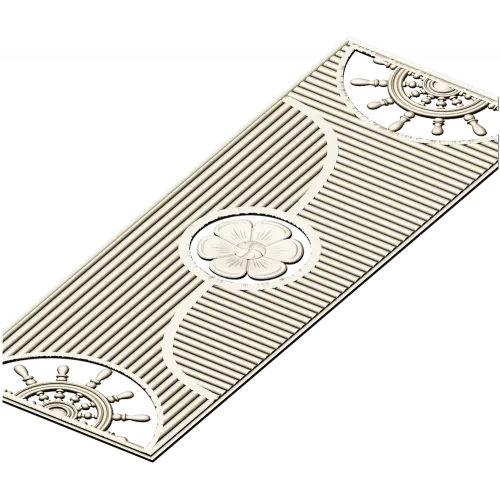 Decorative Door Panel STL - Rosette & Helm Relief