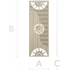Decorative Door Panel STL - Rosette & Helm Relief