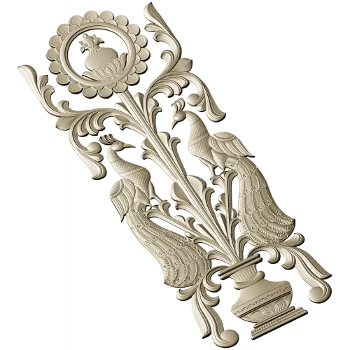 Павлины у вазы - 3D модель STL для ЧПУ