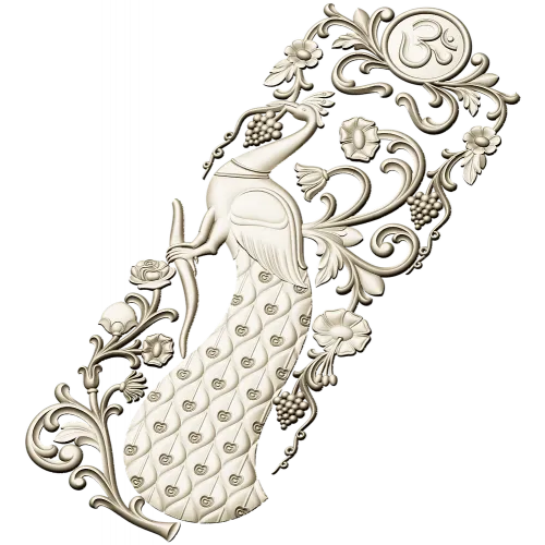 Peacock Vertical Relief STL - 3D model for CNC carving
