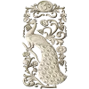 Peacock Vertical Relief STL - 3D model for CNC carving