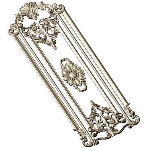 Regal Fleur Door Panel - ornate door panel 3D model (STL) for CNC