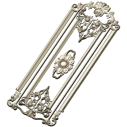 Regal Fleur Door Panel - ornate door panel 3D model (STL) for CNC