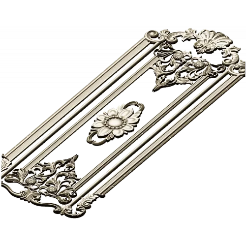 Regal Fleur Door Panel - ornate door panel 3D model (STL) for CNC