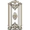 Regal Fleur Door Panel - ornate door panel 3D model (STL) for CNC