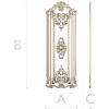 Regal Fleur Door Panel - ornate door panel 3D model (STL) for CNC