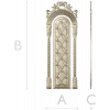 Ornate Arched Door Panel STL for CNC