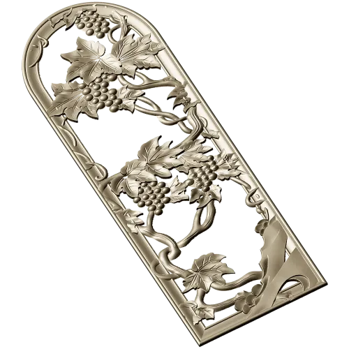 Arched Grapevine Decorative Panel - STL 3D Model for CNC
