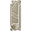 Baroque Vertical Door Applique - STL 3D Model for CNC