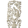 Peacock Urn Vertical Panel STL for CNC