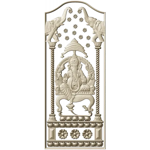 Ganesha Shrine Panel - STL 3D Model for CNC