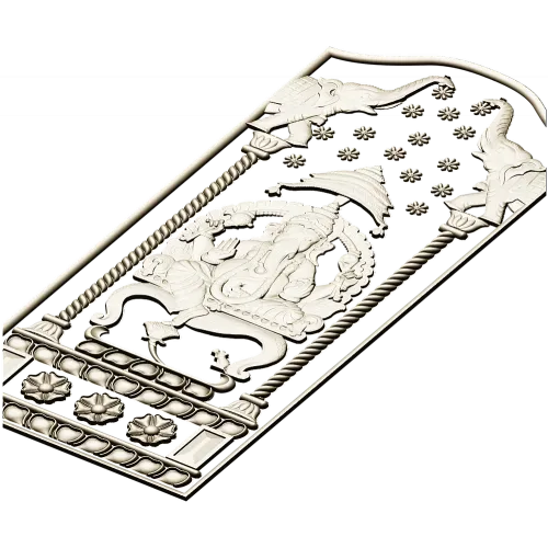Ganesha Shrine Panel - STL 3D Model for CNC