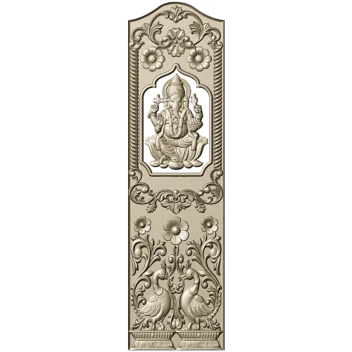 Резная панель с Ганешей - 3D STL для ЧПУ