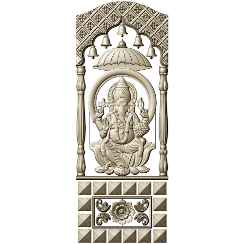 Ganesha High-Relief CNC STL Panel