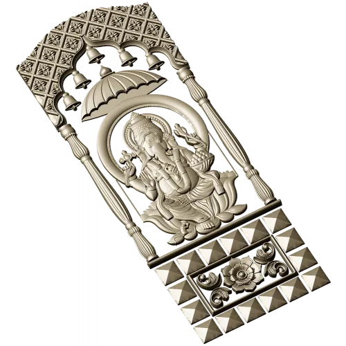 Ganesha High-Relief CNC STL Panel