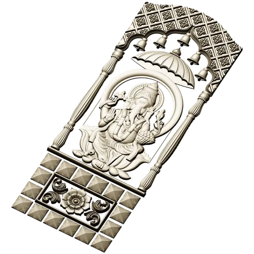 Ganesha High-Relief CNC STL Panel