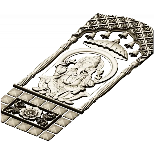 Ganesha High-Relief CNC STL Panel