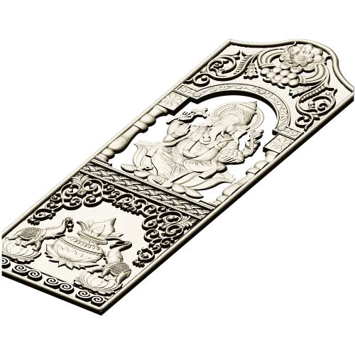 Ganesha Blessing Panel - STL 3D Model for CNC Door Panel