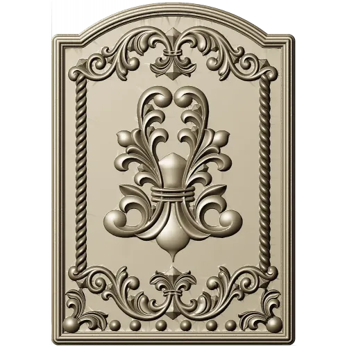 Decorative Fleur-de-Lis Panel STL Model for CNC