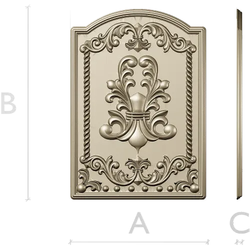 Decorative Fleur-de-Lis Panel STL Model for CNC