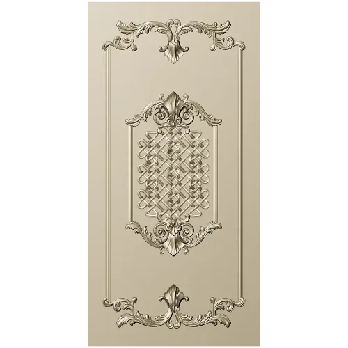 Elegant Classical Facade Panel 3D STL Model for CNC Milling
